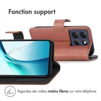 imoshion Étui de télephone portefeuille de luxe Motorola Moto G56 - Marron