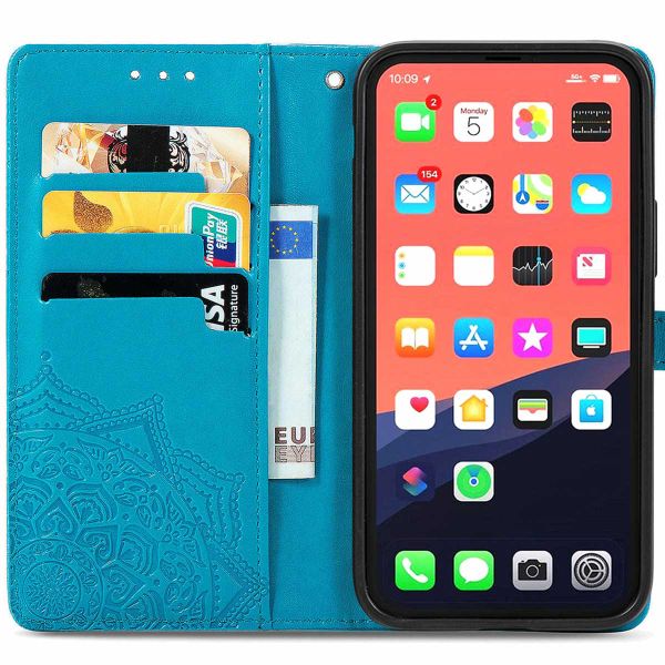 imoshion Etui de téléphone portefeuille Mandala iPhone 13 - Turquoise