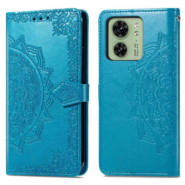 imoshion Etui de téléphone portefeuille Mandala Motorolo Edge 40 - Turquoise