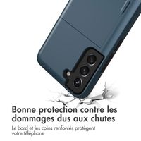 imoshion Coque arrière avec porte-cartes Samsung Galaxy S22 - Bleu foncé