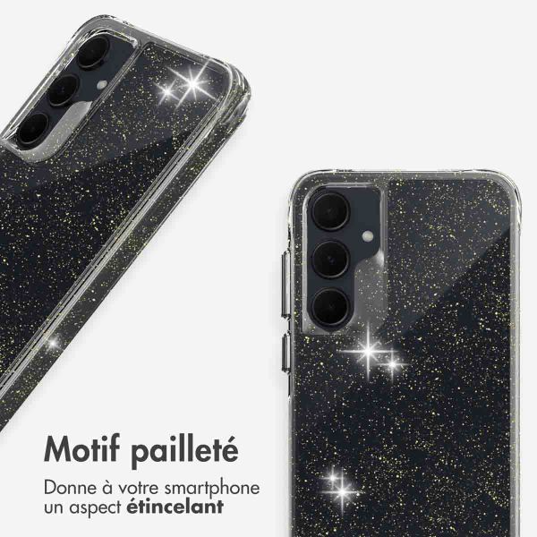 imoshion Coque arrière transparente Pailletée Samsung Galaxy A55 - Doré
