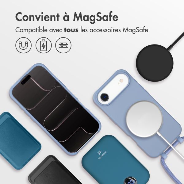 imoshion Coque arrière Color avec cordon amovible et MagSafe Apple iPhone Air - Ash Blue