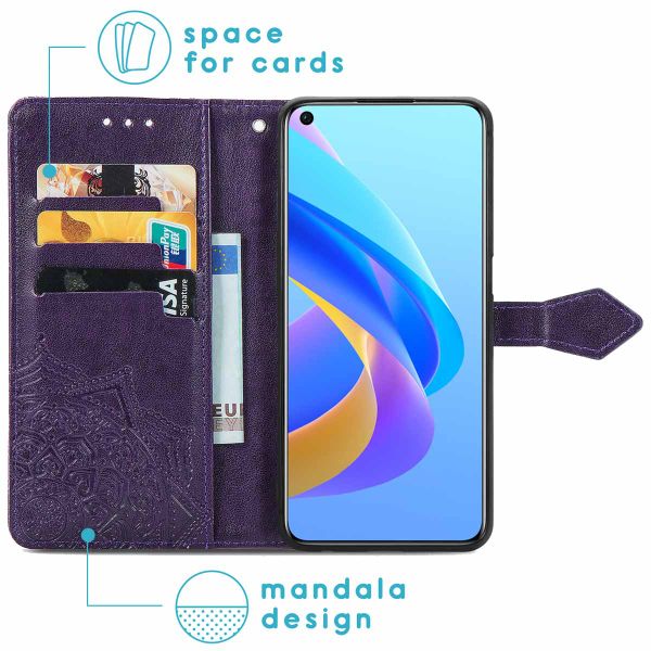 imoshion Etui de téléphone portefeuille Mandala Oppo A76 (4G) - Violet