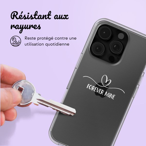 Coque personnalisée avec un cœur élégant iPhone 16 Pro - Transparent