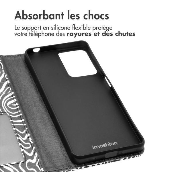 imoshion Étui de télephone portefeuille Design Motorola Moto G04 / G24 - Black And White