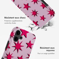 Selencia Coque arrière Vivid avec MagSafe Apple iPhone 16 - Stars Rubine Red Light Pink