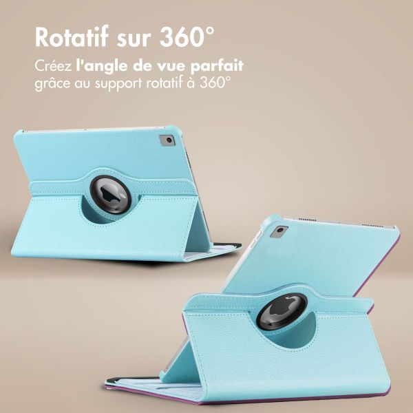 imoshion Coque tablette rotatif à 360° iPad 9 (2021) 10.2 pouces / iPad 8 (2020) 10.2 pouces / iPad 7 (2019) 10.2 pouces - Bleu clair