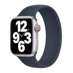 Apple Bracelet Boucle unique en Silicone Apple Watch | 44/45/46/49 mm - Taille 9 - Storm Blue