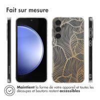 imoshion Coque Design Samsung Galaxy S23 FE - Golden Leaves Transparent