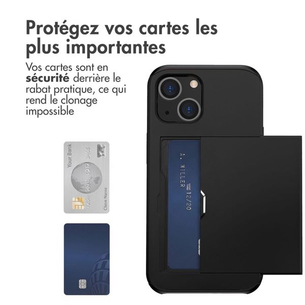 imoshion Coque arrière avec porte-cartes Apple iPhone 14 Plus - Noir