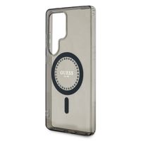 Guess Coque MagSafe IML avec strass Samsung Galaxy S25 Ultra - Noir