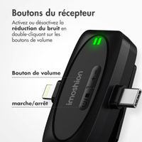 imoshion Pack Duo Microphone pour téléphone - Micro cravate - Sans fil - Bluetooth / Lightning / USB-C