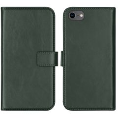 Selencia Étui portefeuille en cuir véritable Apple iPhone SE (2022 / 2020) / 8 / 7 / 6(s) - Vert