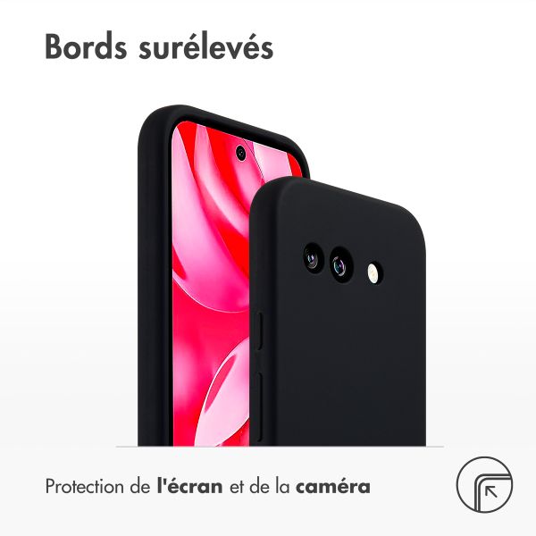 Accezz Coque Liquid Silicone Google Pixel 9A - Noir
