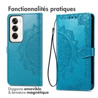 imoshion Etui de téléphone portefeuille Mandala Oppo Reno 12 Pro - Turquoise