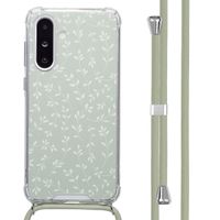 imoshion Coque Design avec cordon Samsung Galaxy A36 - Smoke Green Flowers