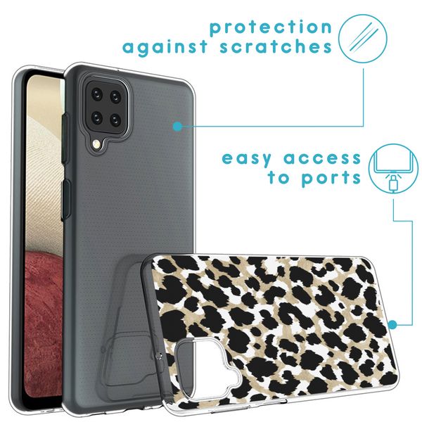 imoshion Coque Design Samsung Galaxy A12 - Golden Leopard