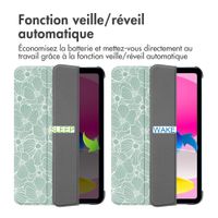 imoshion Coque tablette Design Trifold Apple iPad 11 (2025) 11 pouces A16 / iPad 10 (2022) 10.9 pouces - Botanica