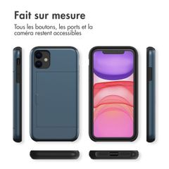 imoshion Coque arrière avec porte-cartes Apple iPhone 11 - Bleu foncé
