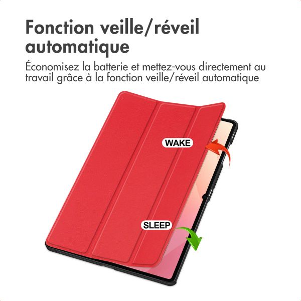 imoshion Coque tablette Trifold Samsung Galaxy Tab S11 Ultra - Rouge