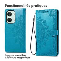 imoshion Etui de téléphone portefeuille Mandala OnePlus Nord 3 - Turquoise