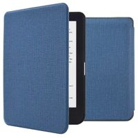 imoshion Étui de liseuse portefeuille Canvas Kobo Clara HD - Bleu foncé