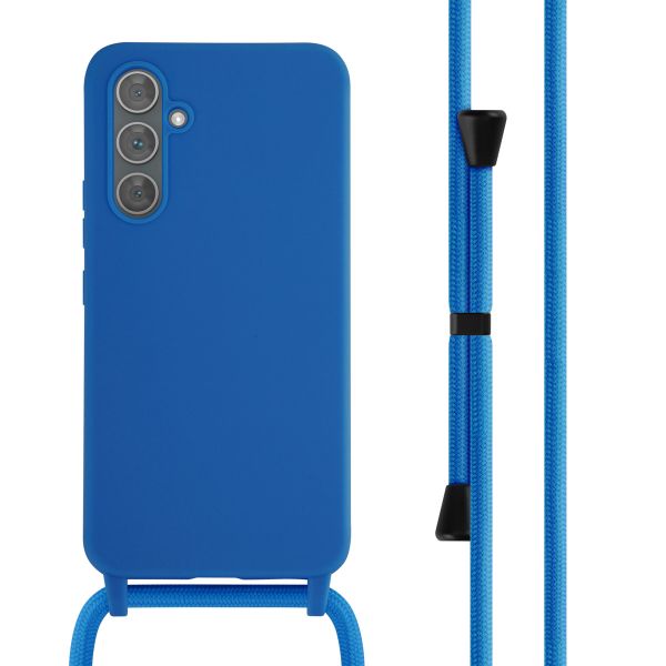 imoshion Coque en silicone avec cordon Samsung Galaxy A54 (5G) - Bleu