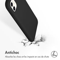 Accezz Coque Liquid Silicone iPhone 11 - Noir