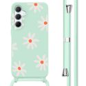 imoshion Coque design en silicone avec cordon Samsung Galaxy A55 - Green Flower Distance