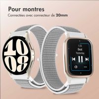 imoshion Bracelet en nylon avec fermeture velcro - Connexion universelle 20 mm - Gris