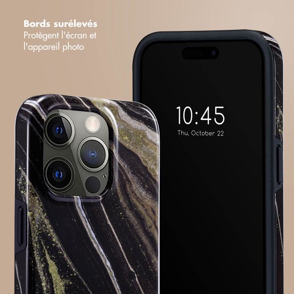 Selencia Coque arrière Vivid Apple iPhone 15 Pro - Chic Marble