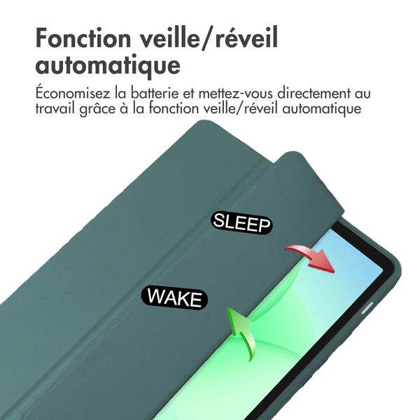 imoshion Coque tablette rigide Trifold Samsung Galaxy Tab A11 Plus - Vert