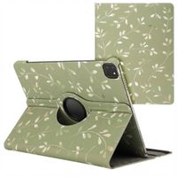 imoshion Coque tablette Design rotatif à 360° Apple iPad Air 13 pouces (2025) M3 / (2024) M2 - Green Flowers