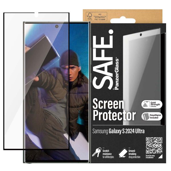 SAFE by PanzerGlass Protection d'écran Refresh Ultra-Wide Fit avec applicateur Samsung Galaxy S24 Ultra