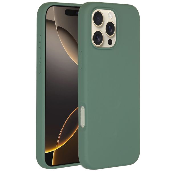 Accezz Coque Liquid Silicone avec MagSafe iPhone 16 Pro Max - Vert foncé