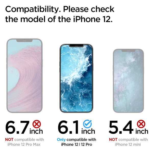 Spigen Protection d'écran en verre trempé GLAStR Fit + Applicator Apple iPhone 12 (Pro)