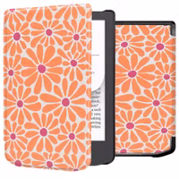 imoshion Design Slim Hard Case Sleepcover Pocketbook Verse Lite - Orange Flowers Connect