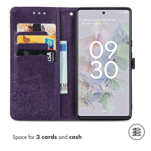 imoshion Etui de téléphone portefeuille Mandala Google Pixel 6a - Violet