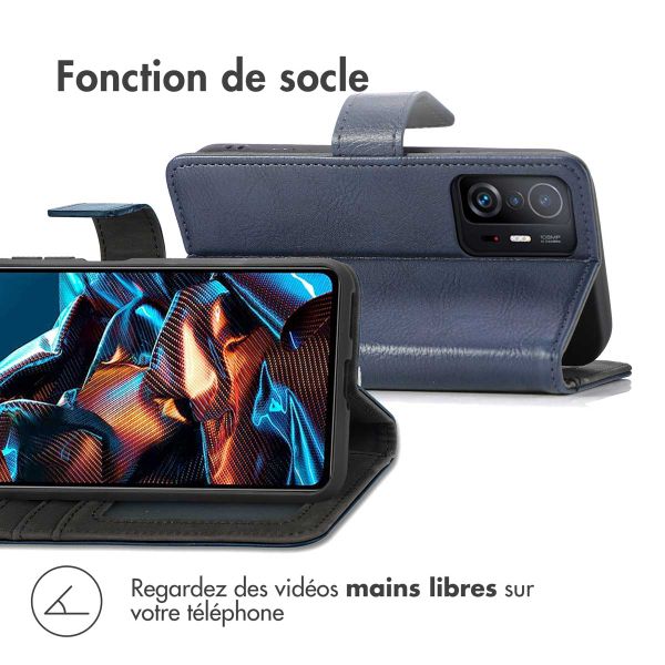 imoshion Étui de téléphone portefeuille Luxe Xiaomi Poco X5 Pro 5G - Bleu foncé