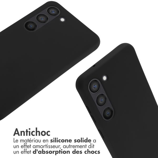 imoshion ﻿Coque en silicone avec cordon Samsung Galaxy S23 - Noir