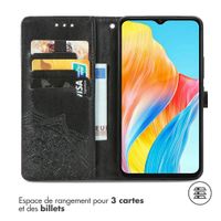 imoshion Etui de téléphone portefeuille Mandala Oppo A18 / Oppo A38 - Noir