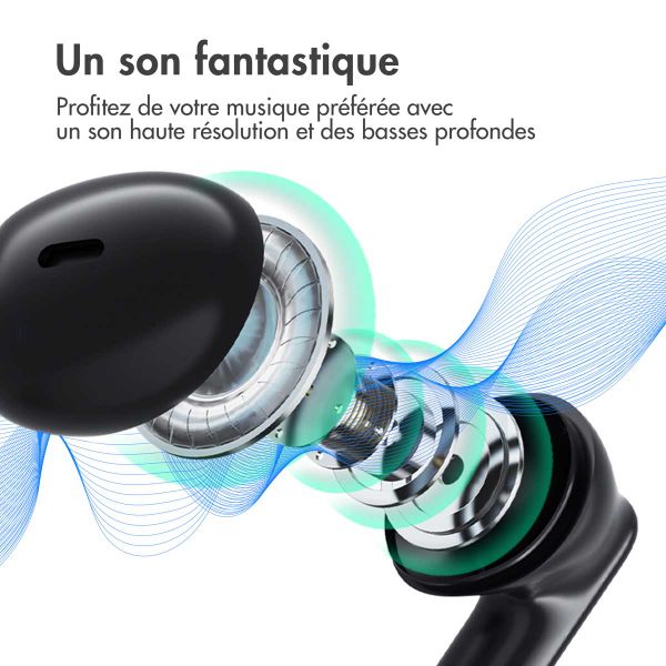 imoshion ﻿Écouteurs Aura - Écouteurs sans fil - Écouteurs sans fil Bluetooth - Noir