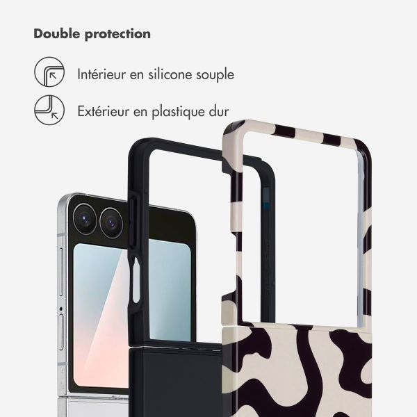 Selencia Coque arrière Vivid Samsung Galaxy Z Flip 7 - Art Wave Black