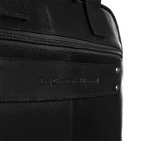 The Chesterfield Brand Sac ordinateur 15-15.6 pouces Calvi - Cuir véritable - Noir