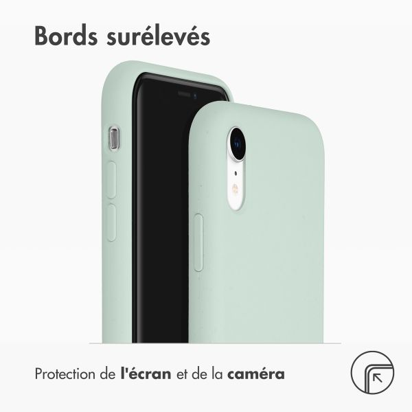 Accezz Coque Liquid Silicone iPhone Xr - Bleu clair