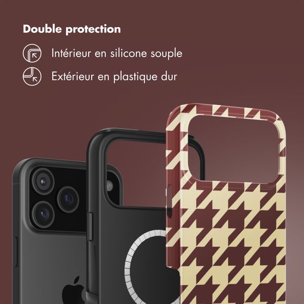 Selencia Coque arrière Vivid avec MagSafe Apple iPhone 17 Pro - Pied-de-Poule