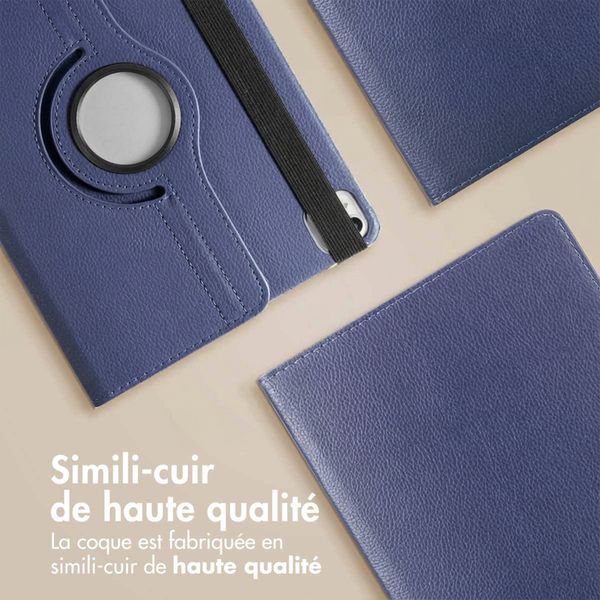 imoshion Coque tablette rotatif à 360° Apple iPad 11 (2025) 11 pouces A16 / iPad 10 (2022) 10.9 pouces - Bleu foncé