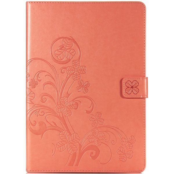 Coque Fleurs de Trèfle iPad 9 (2021) 10.2 pouces / iPad 8 (2020) 10.2 pouces / iPad 7 (2019) 10.2 pouces - Orange