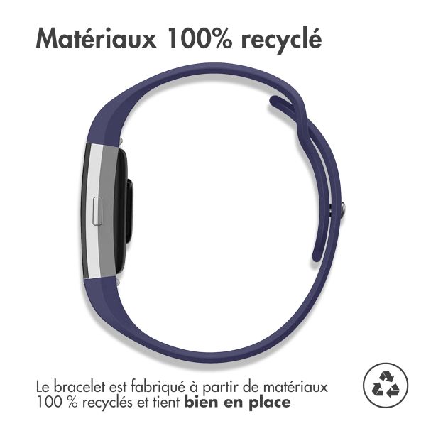 imoshion Bracelet sportif en silicone Fitbit Charge 2 - Bleu / Blanc