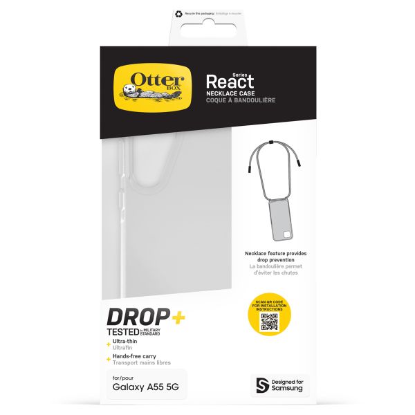 OtterBox Coque arrière React Necklace Samsung Galaxy A55 - Clear